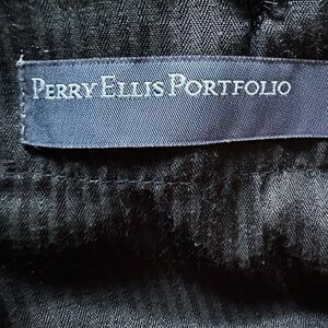 Black Pinstripe Perry Ellis Portfolio Dress pants 36x30